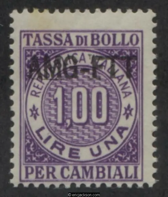 Trieste Letters of Exchange Revenue Stamp, FTT LE26 mint, F-VF