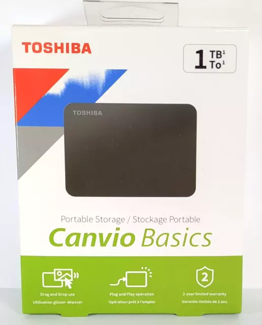 Toshiba Canvio Basics • 1 TB • 1000 GB •  USB 3.0 Festplatte • Computer PC Apple