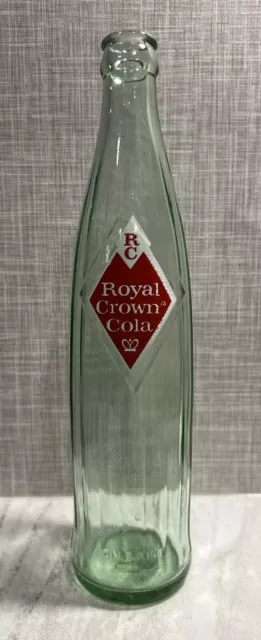 Royal Crown RC Cola Vintage Glass Bottle Half Quart 1 Pint 16 FL Oz 11” Tall