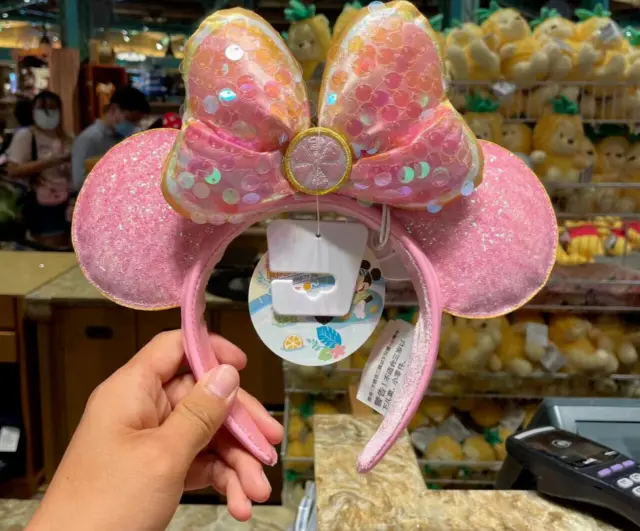 Disney Park w/tag 2022 summer Sequined Minnie Mouse ear headband disneyland NEW