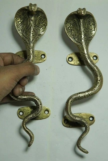 Snake Door Handle Pair Cabinet Almirah Drawers Pull Knob Kitchen Home Decor Gift