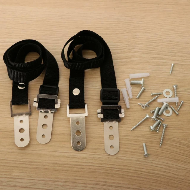 2 Pieces. Furniture TV Television Carrier Strap  Anti-tip for