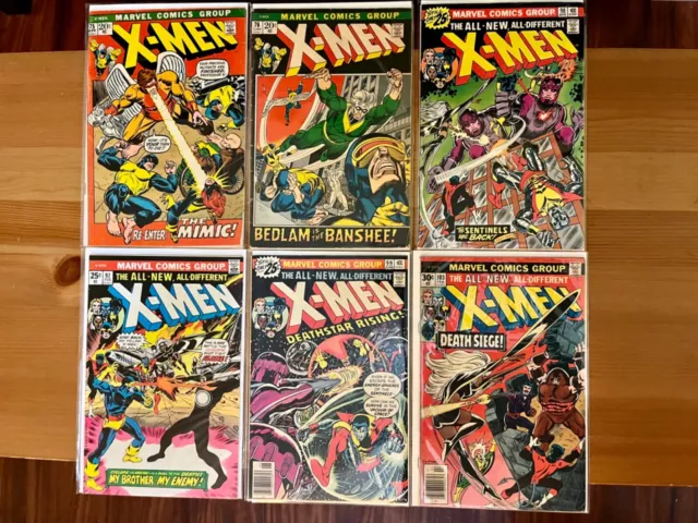 Uncanny X-men Lot 6 books-Bronze Age 75,76,97,98,99,&103-All Newsstand