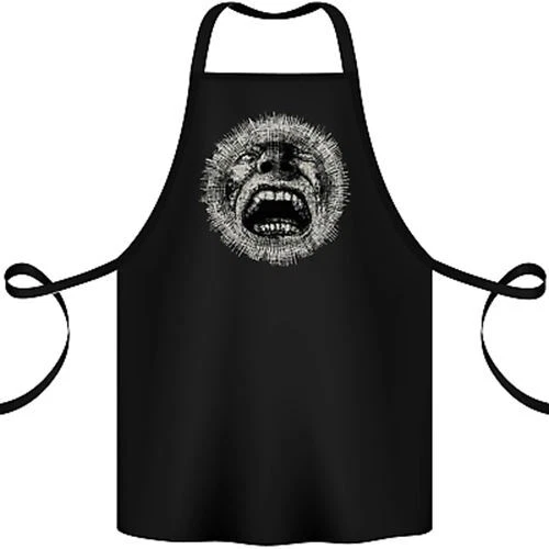 Crazy Face Gothic Skull Biker Motorcycle Cotton Apron 100% Organic