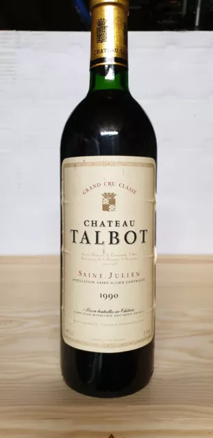 1 bouteille de CHATEAU TALBOT 1990 / ST JULIEN