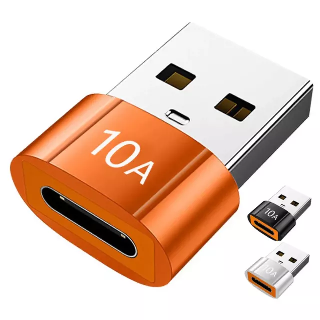 10A Charge Rapide USB 3.0 Adaptateur de Câble USB Type-C Femelle VERS USB Mâle 2