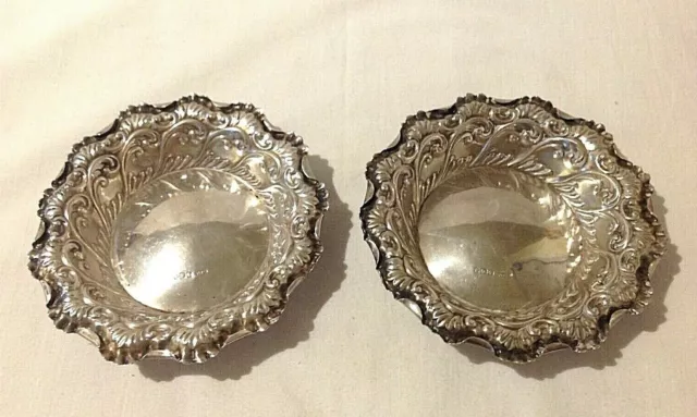 Antique Victorian Sterling silver Bon Bon dishes Hallmarked Sheffield C1894