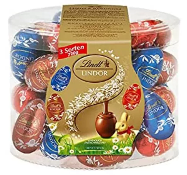 Cioccolato Lindt Lindor uova erba fine latte noce erba fine 1 kg NUOVO MHD 07/23