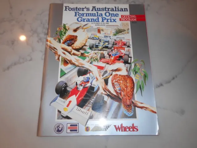 Foster's Australian Formula One Grand Prix. Adelaide Oct 1986. Official Program