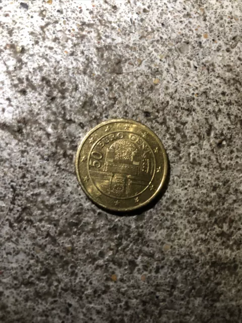 50 Euro Cent Münze aus ÖSTERREICH Jahrgang 2002