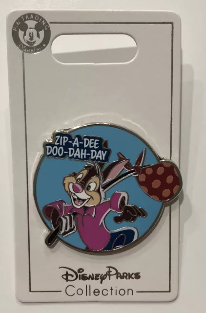 Disney Splash Mountain Pin New Brer Rabbit Zip-A-Dee-Doo-Dah-Day Quote Ride