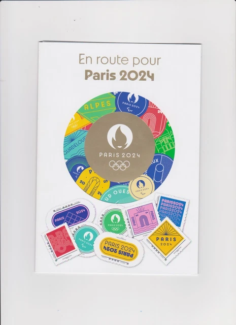 JO PARIS 2024 Collector 4 Timbres - La Vasque des Jeux Olympiques