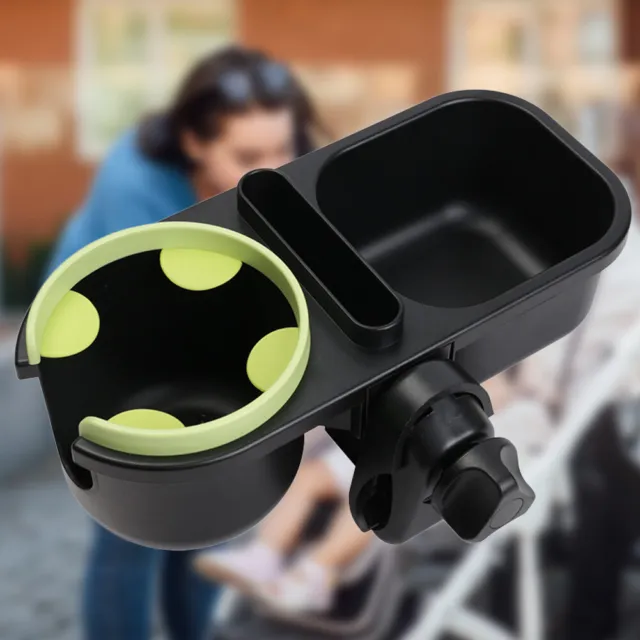 EY# 3 in 1 Snack Catcher Rotatable Cup Holder for Baby Buggy and Bike (Green)