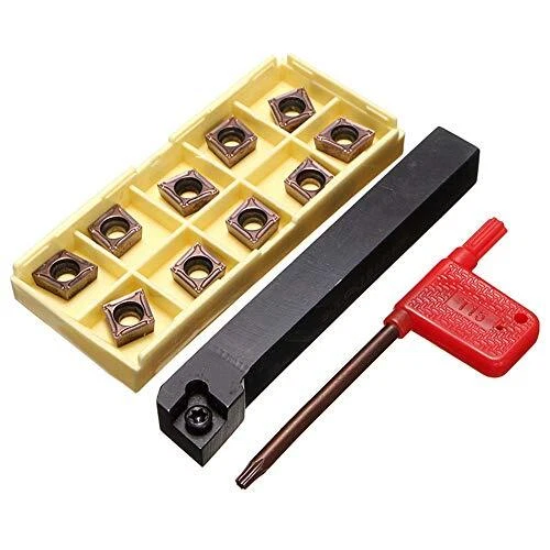 SCLCR1212H09 12x100mm Porte-Outil de Tournage de Tour avec 10 CCMT09T304-PM Inse