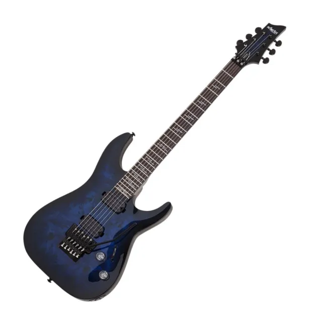 Schecter Omen Elite-6 FR Electric Guitar - See Thru Blue Burst