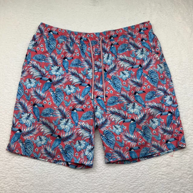 Peter Millar Swim Trunks Mens Large Seaside Collection Pelican Floral Print