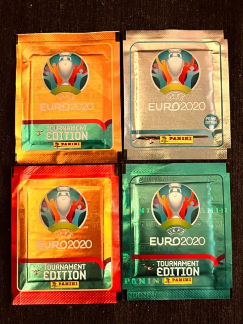 4 Different Version Pochettes Packets Panini Euro 2020 Tournament Edition