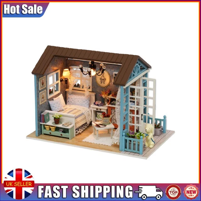 DIY MINI DOLLHOUSE Wooden Children Toy Handmade Doll House Furniture