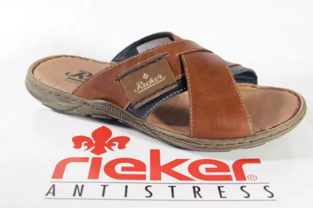 Rieker Mules Slippers Clogs Shoes Braun Leather 22099 New