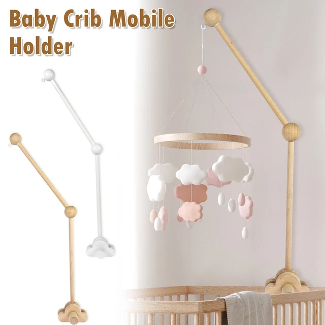 27inch Baby Crib Mobile Arm Wooden Crib Mobile Holder Adjustable Angle seHXT