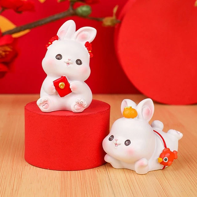 la maison Ornement de lapin Lapin Miniature Année lapin Micro Paysage For 2023