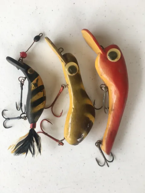 VINTAGE FISHING LURES X 2 One Floppy Stamped France Nice Collectables  $45.00 - PicClick AU