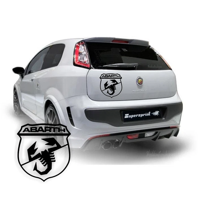 Stickers 3D Carbone 'Armes' Pour Fiat Punto Evo - Adhésifs Avant/arrière - Neufs