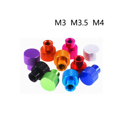 M3 M3.5 M4 alta tipo zigrinato Pollice DADI IN ALLUMINIO HAND GRIP MANOPOLE noce fine Chiusa 