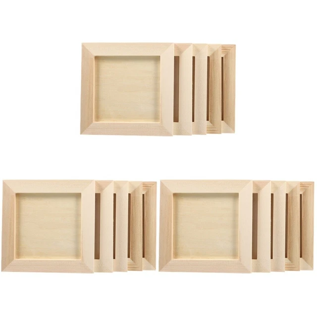 15 Pcs Wood Clay Picture Frame Child Desk Topper Wooden Craft Frames