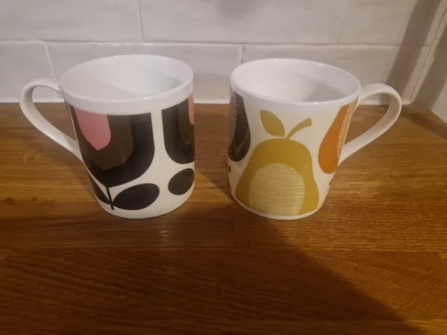 2 x tazze pera floreali Orla Kiely retrò fiore stlye coppia ossa tazza da caffè cinese