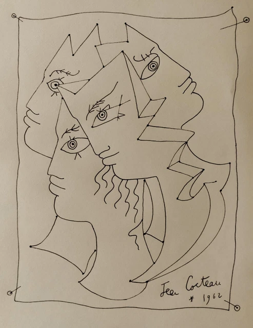 DESSIN PORTRAIT D'APRÈS Jean Cocteau (drawing Cocteau) EUR 119,99 ...