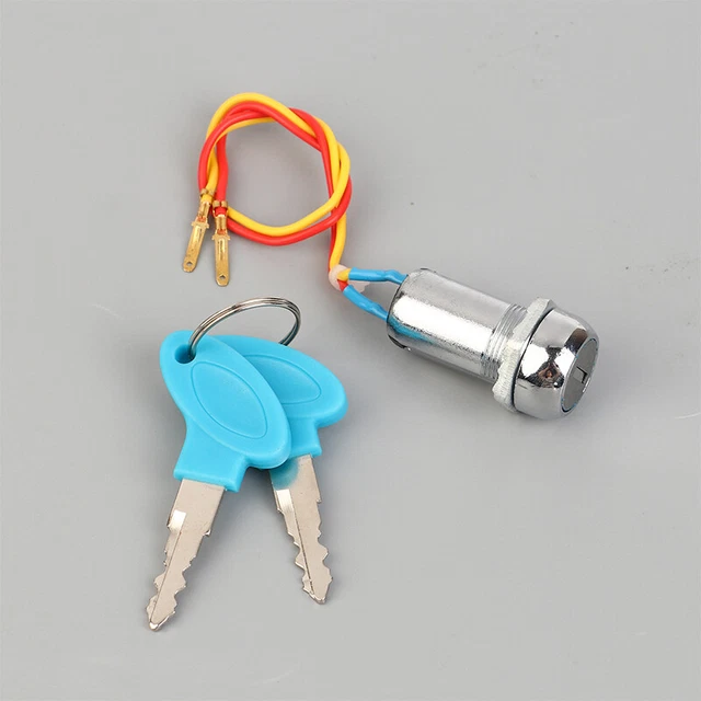 1 SET 2 Wire Key Ignition Switch Lock Motorcycle Switches For Electrical Sys^e; EUR 5,66