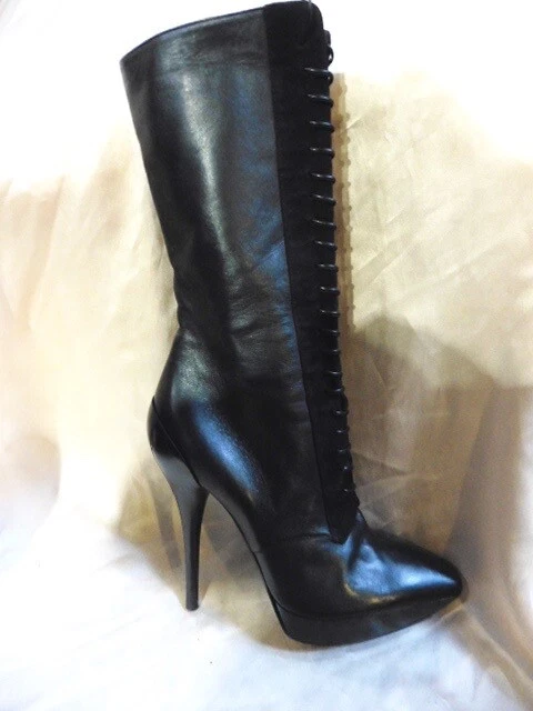 Superbe Bottine Versace Plateforme Noire  Parfait Etat Presque Neuve  T.38