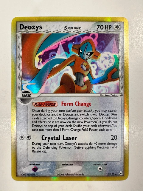 Deoxys 5/110 Ex Holon Phantoms Delta Species Holo Rare Vintage Pokemon Card - NM