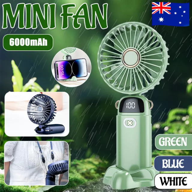 Portable Mini Hand Held Small Folding Desk Fans Cooler Cooling-USB Rechargeable