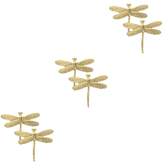 6 Pcs Ornement De Libellule Laiton Bouton Commode Pépinière Tiroir Meubles