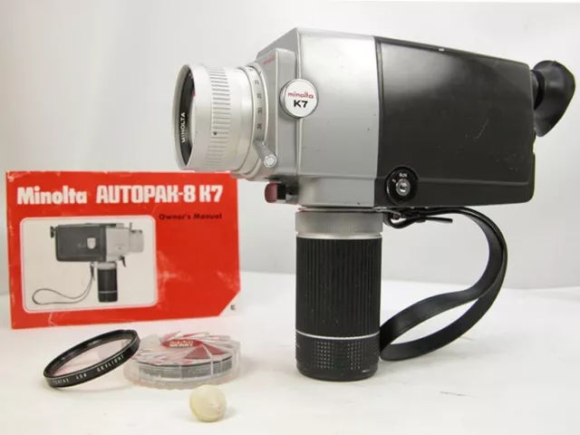 Tested & Working MINOLTA SUPER 8 MOVIE CAMERA With Instructions Nice!