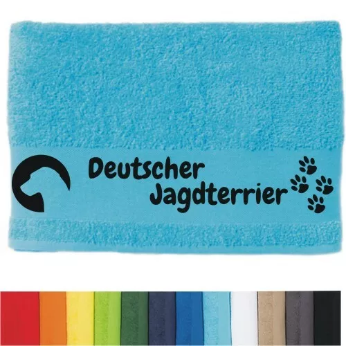 Hundehandtuch-Pfotentuch ★ WUNSCHTEXT ★ Handtuch Deutscher Jagdterrier