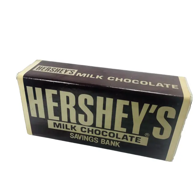 Hershey's Milk Chocolate Tin Savings Bank With Stopper Large 11"  Vintage 1980