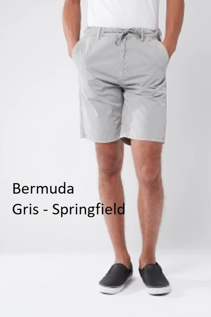 SHORT LONG BERMUDA homme coton Springfield Taille 42 NEUF EUR 7,99