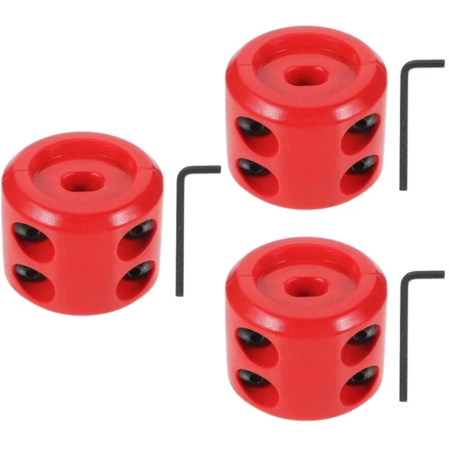 3 Set Protezione Cavo Gomma Argano Tappo Cavo Argano Filo Rosso