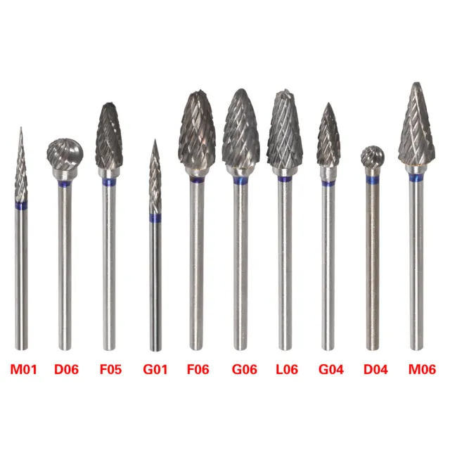 Dental Lab Polishing Bur Drills Tungsten Steel Carbide Burs HP 2.35MM Tip OEM