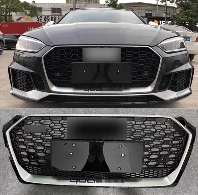 RS5 Style Front Bumper Grille Honeycomb Grill for Audi A5 2017-2019