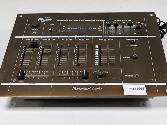 PHONIC MX-7700 STEREO Mixer with Equalizer - Power Tested £53.46