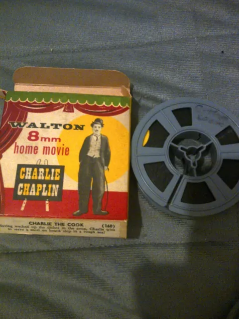Walton Vintage Charlie Chaplin 8mm Home Movie 160 "Charlie The Cook" *Untested*
