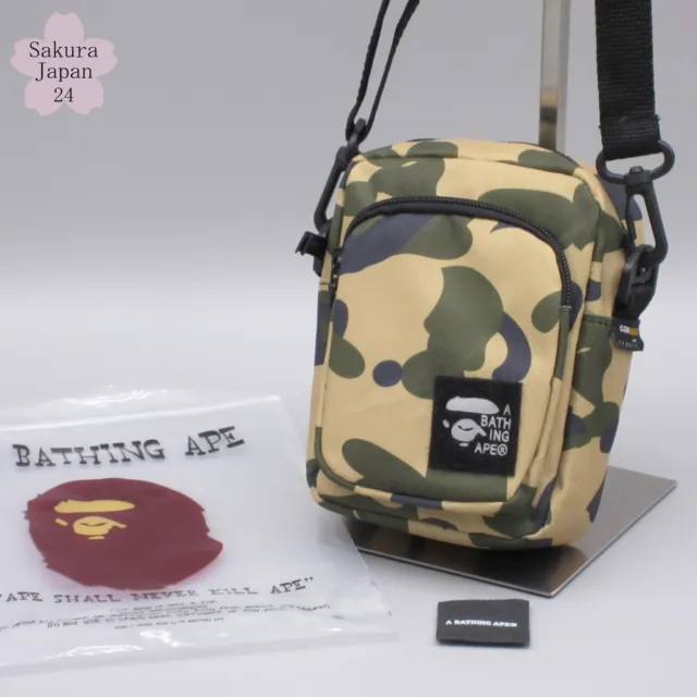 BAPE A Bathing Ape Mini Shoulder Bag Camo Yellow CORDURA FABRIC Mag Free Gift