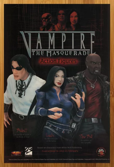 1998 Vampire The Masquerade Vintage Print Ad/Poster John Van Fleet Promo  Art 90s