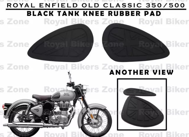 Royal Enfield Classic 350/500Cc Black Union Jack "Tank Knee Rubber Pad"