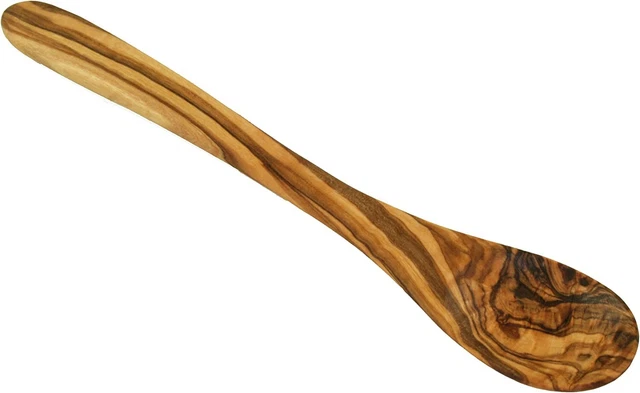 2 Cucchiai Da Cucina In Legno D'Ulivo - 30 Cm - Anti-Graffio, Resistente Al Calore