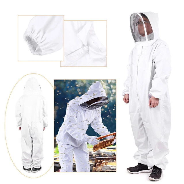 Beekeeping Protective Equipment Veil Bee Keeping FULL BODY Suit Hat Smock Cloth